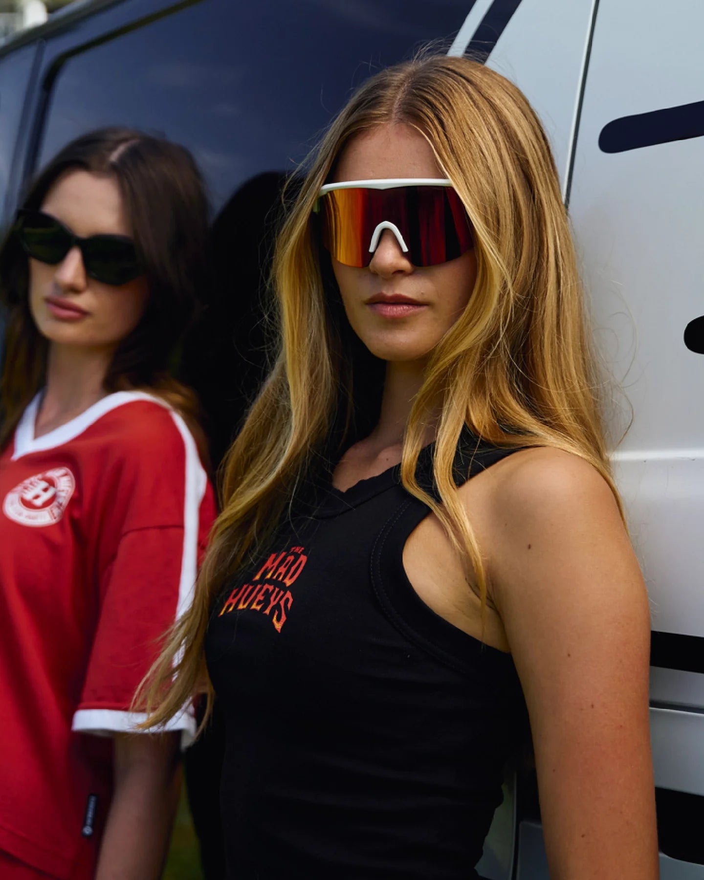 THE MAD HUEYS BIRDS OF PREY WOMENS SCOOP NECK SINGLET