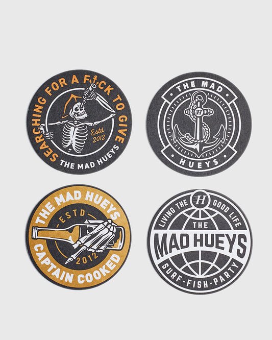 THE MAD HUEYS HUEYS GLOBAL 4 PK COASTERS