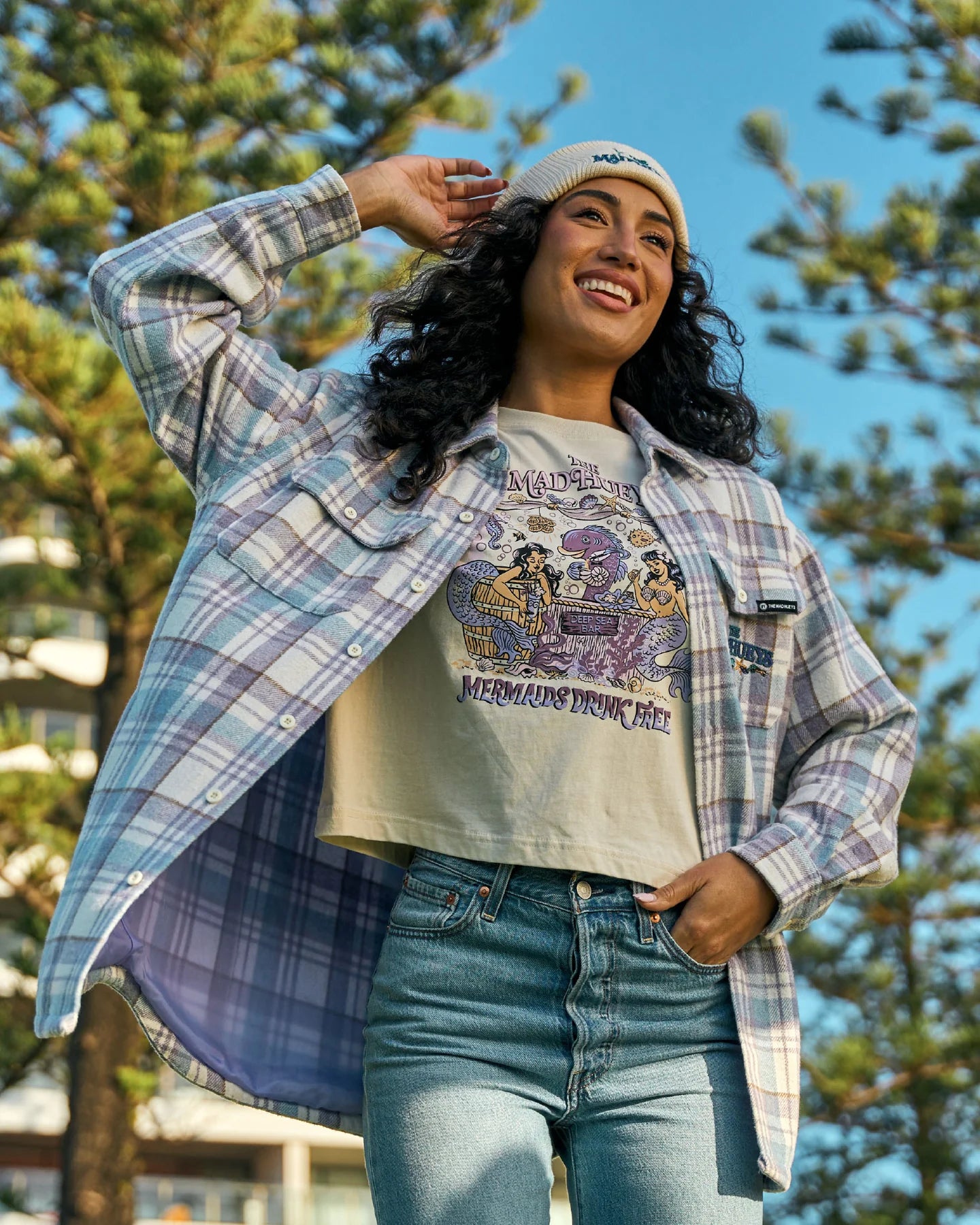 THE MAD HUEYS WOMENS DRINK FREE SHACKET