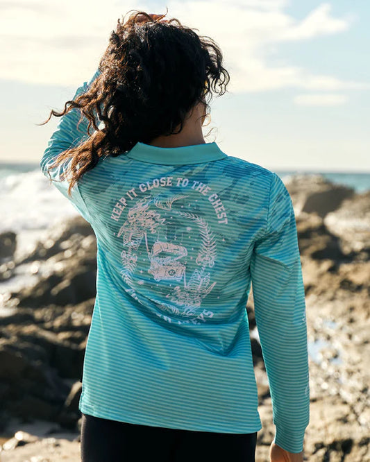 THE MAD HUEYS CLOSE CHEST WOMENS UPF 50+ FISHINING JERSERY