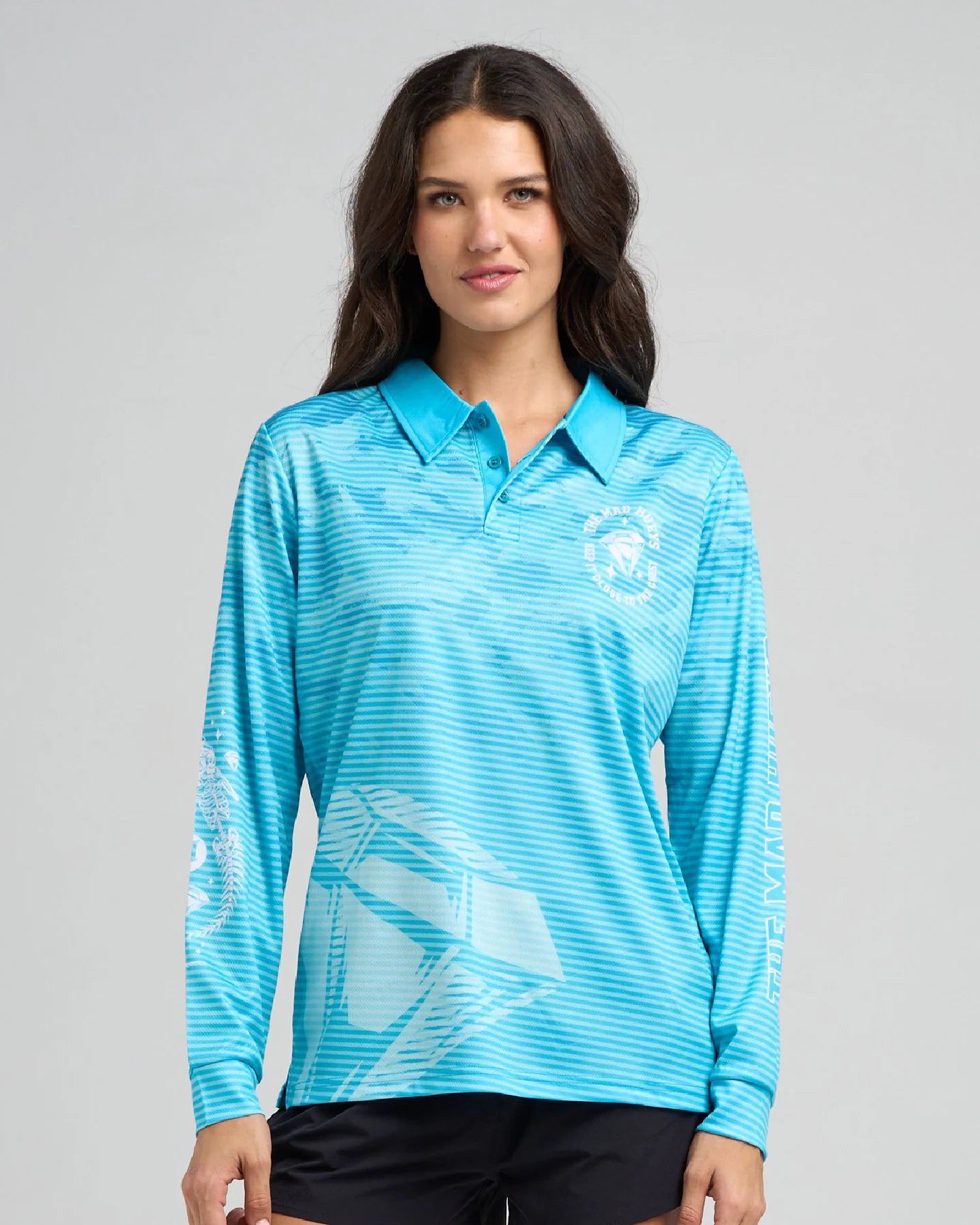 THE MAD HUEYS CLOSE CHEST WOMENS UPF 50+ FISHINING JERSERY