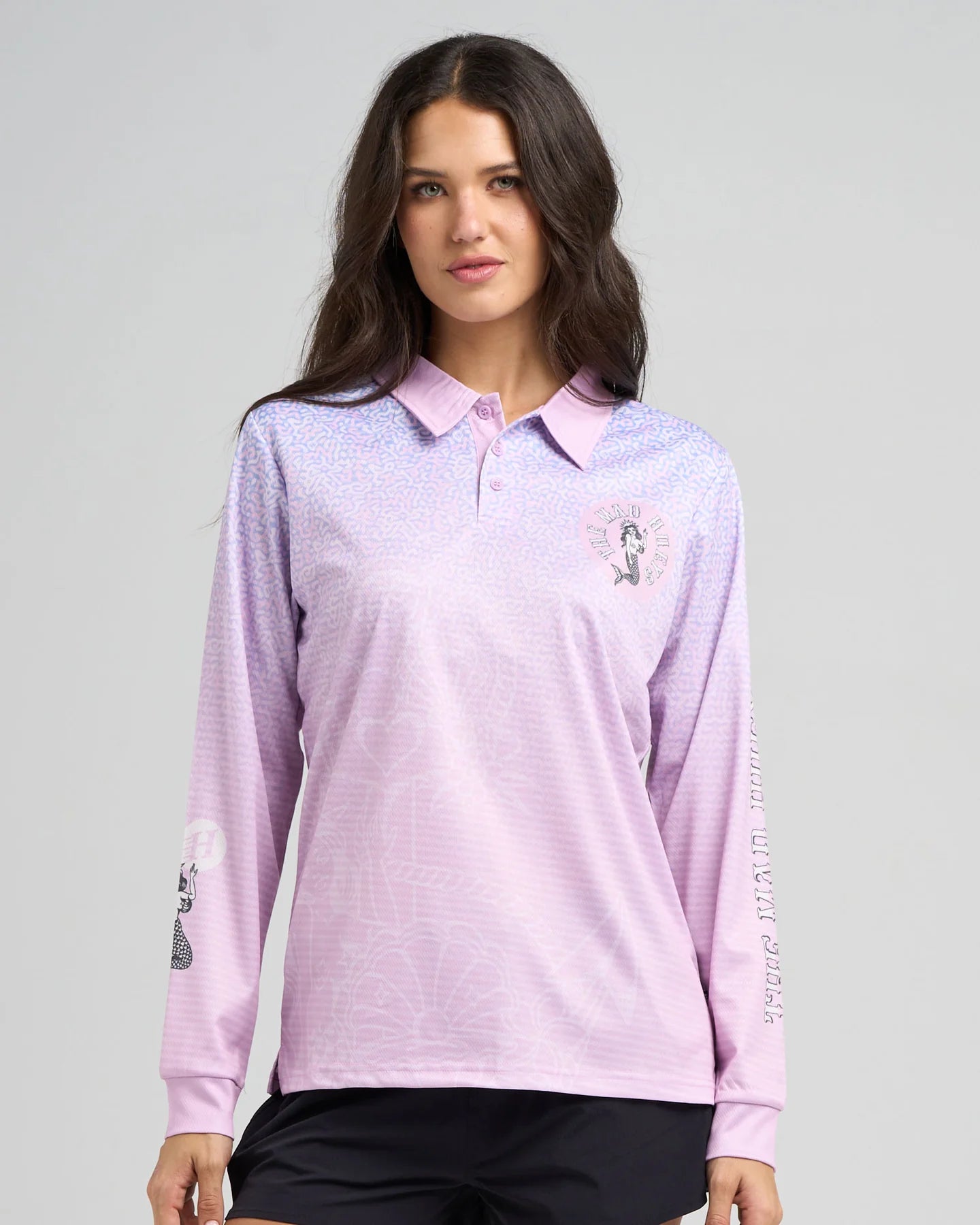THE MAD HUEYS WOMENS MERMAID ANCHOR UPF 50+ FISHING JERSEY