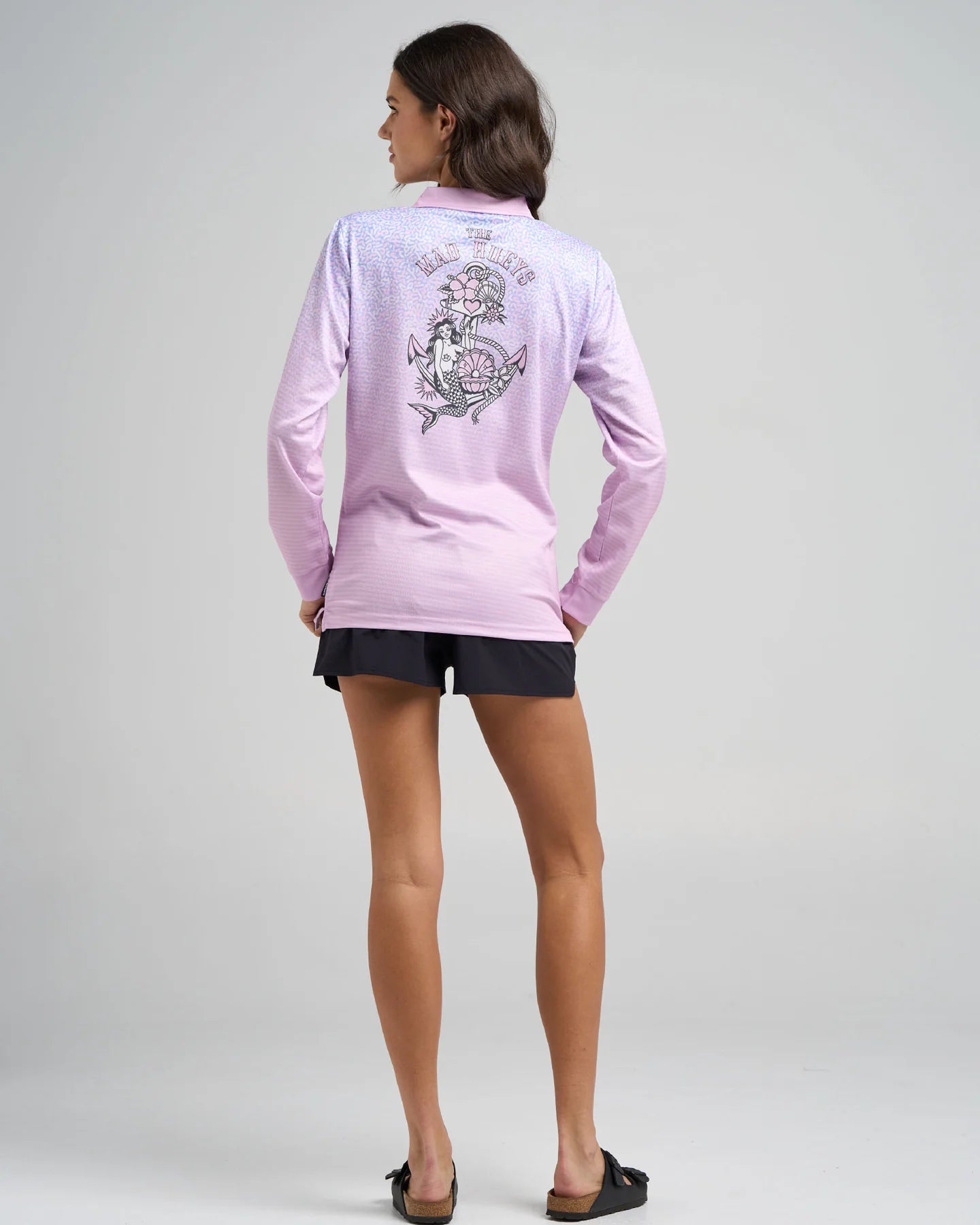 THE MAD HUEYS WOMENS MERMAID ANCHOR UPF 50+ FISHING JERSEY
