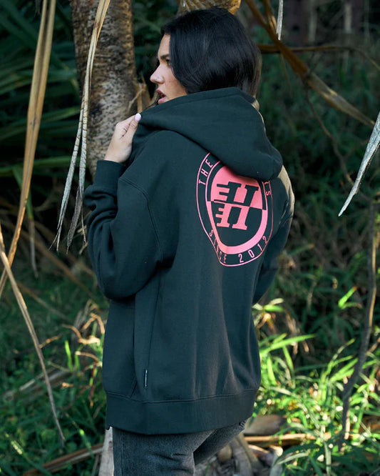 THE MAD HUEYS H SPLIT WOMENS HOODED ZIP THRU JACKET