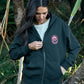 THE MAD HUEYS H SPLIT WOMENS HOODED ZIP THRU JACKET