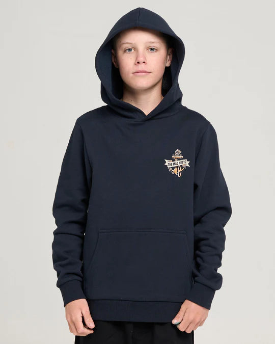 THE MAD HUEYS FLAME ANCHOR YOUTH HOODED PULLOVER