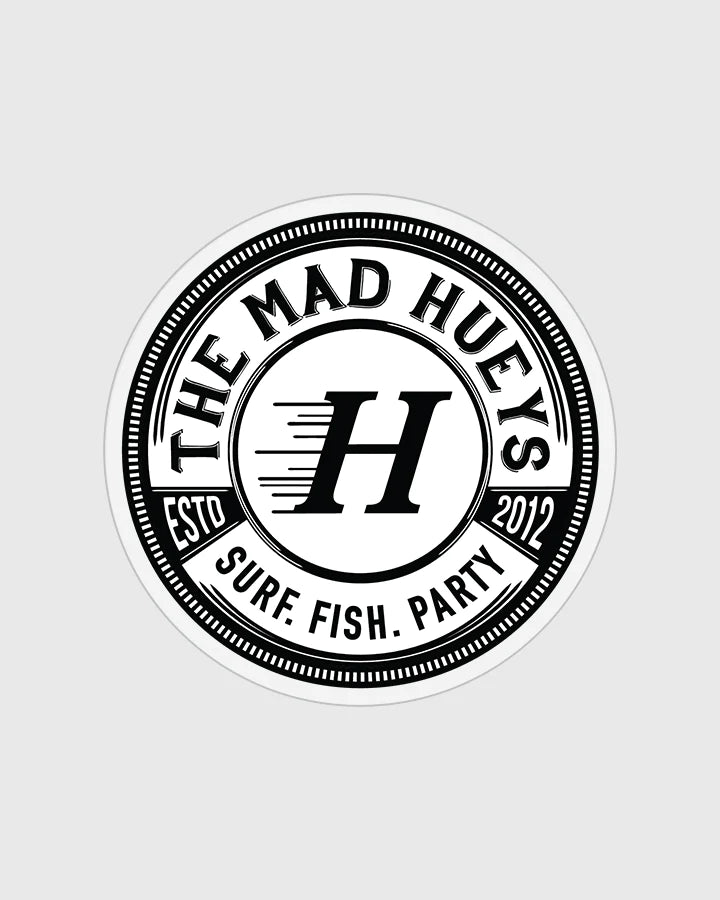 THE MAD HUEYS SURF FISH PARTY STICKER