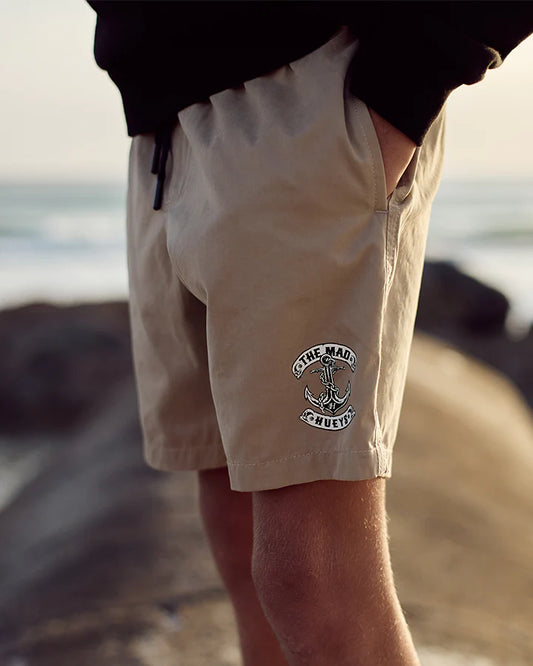 THE MAD HUEYS SKULL ANCHOR YOUTH 14' VOLLEY SHORTS