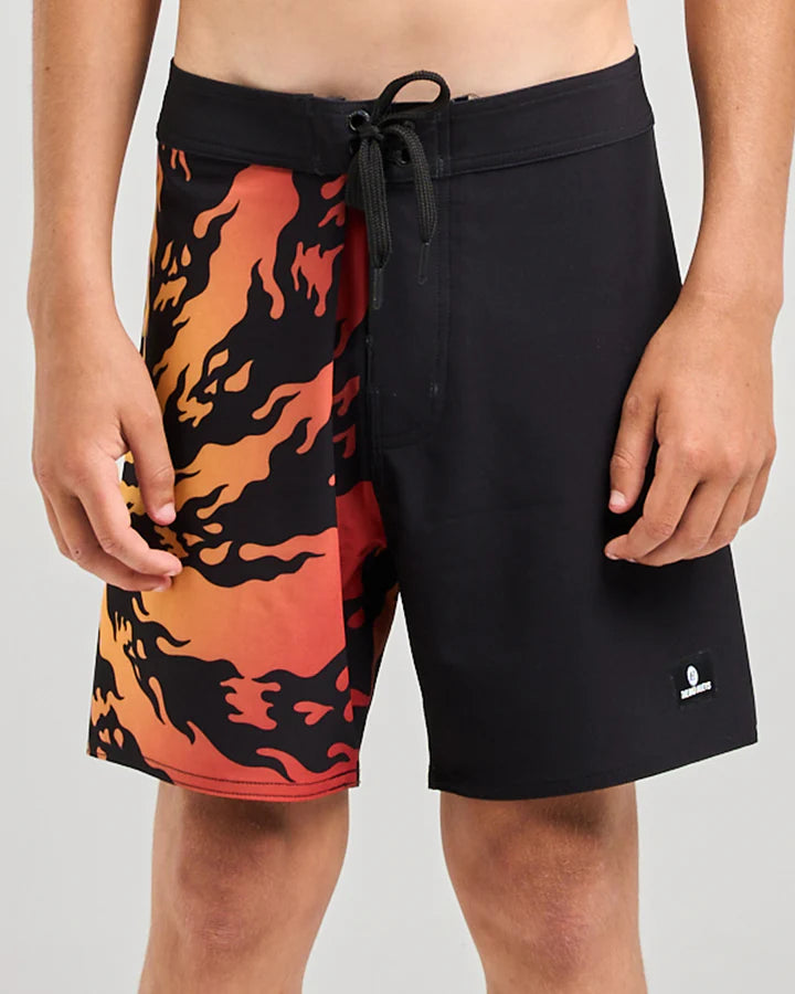 THE MAD HUEYS SKULL SPIRAL YOUTH 17" BOARDSHORTS