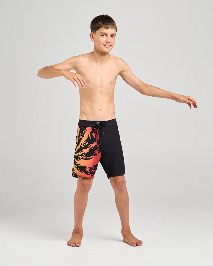 THE MAD HUEYS SKULL SPIRAL YOUTH 17" BOARDSHORTS