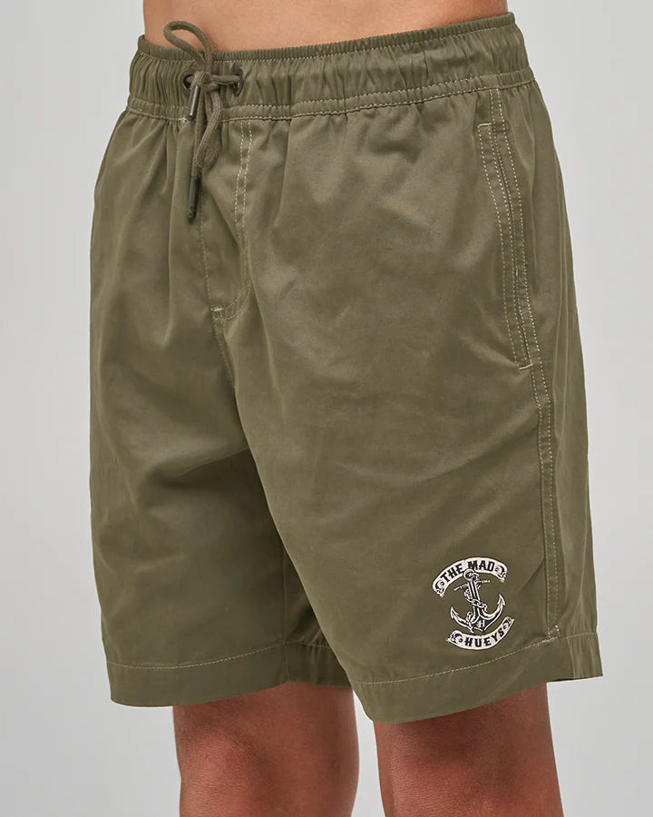 THE MAD HUEYS SKULL ANCHOR YOUTH 16" VOLLEY SHORTS