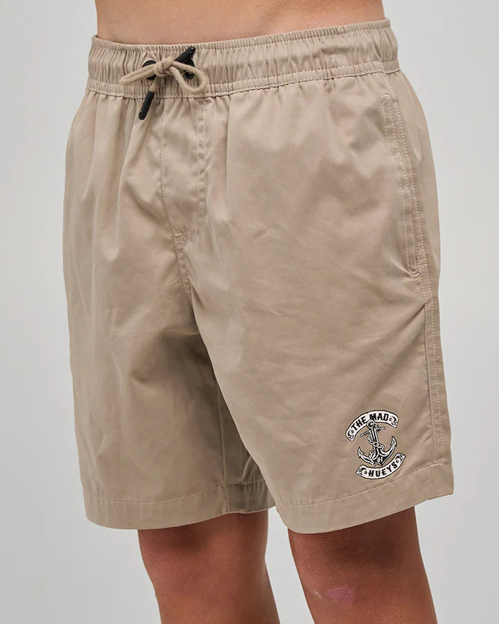 THE MAD HUEYS SKULL ANCHOR YOUTH 15" VOLLEY SHORTS