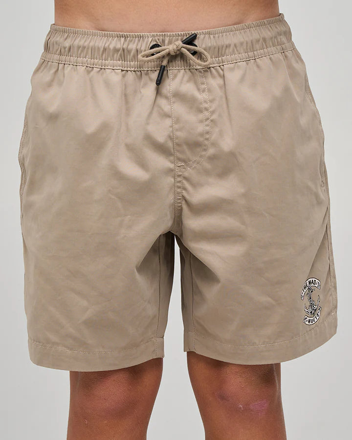 THE MAD HUEYS SKULL ANCHOR YOUTH 15" VOLLEY SHORTS
