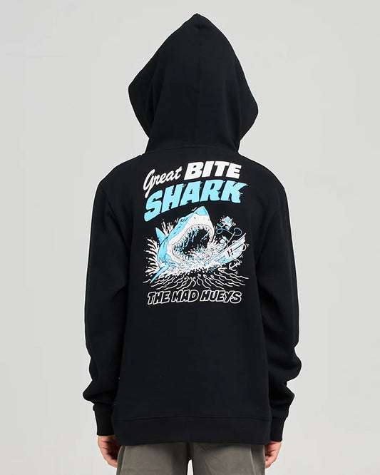 THE MAD HUEYS GREAT BITE SHARK HOODED PULLOVER BOYS