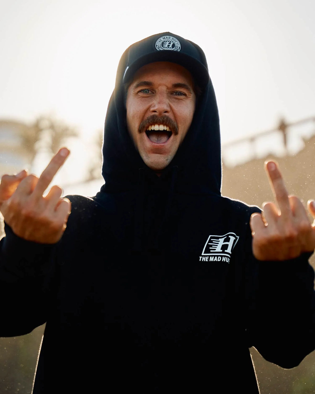 THE MAD HUEYS PARALLEL HUEYS HOODED PULLOVER