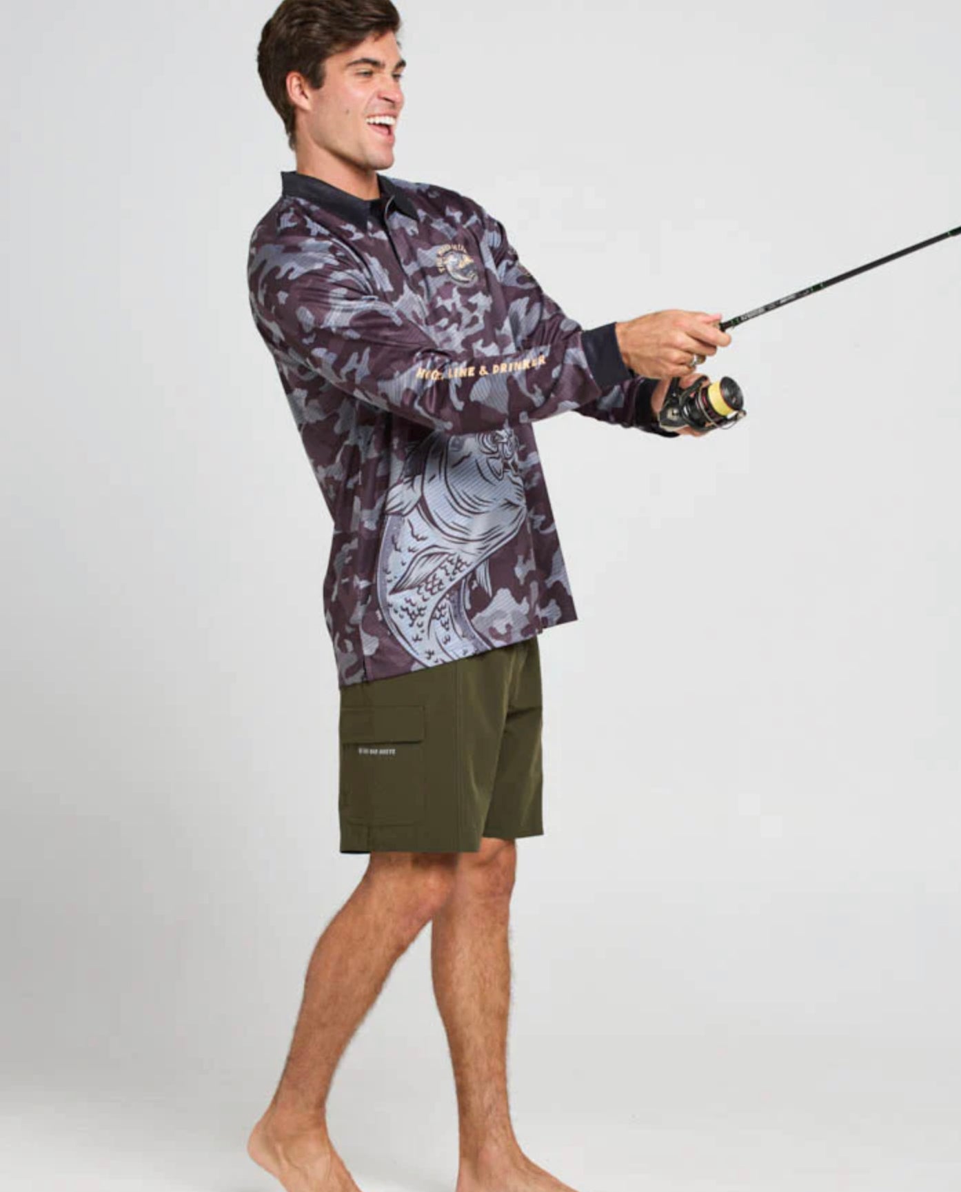 THE MAD HUEYS MENS KEEPING IT REEL/FISHING JERSEY