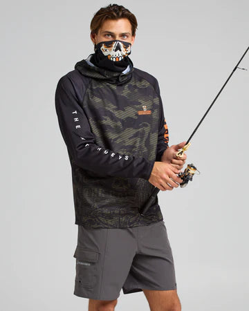 THE MAD HUEYS THE KRAKEN CAPTAIN HOODED MASKED FISHING JERSEY