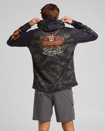 THE MAD HUEYS THE KRAKEN CAPTAIN HOODED MASKED FISHING JERSEY