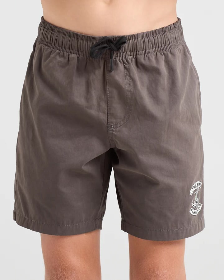 THE MAD HUEYS SKULL ANCOR YOUTH VOLLEY SHORT