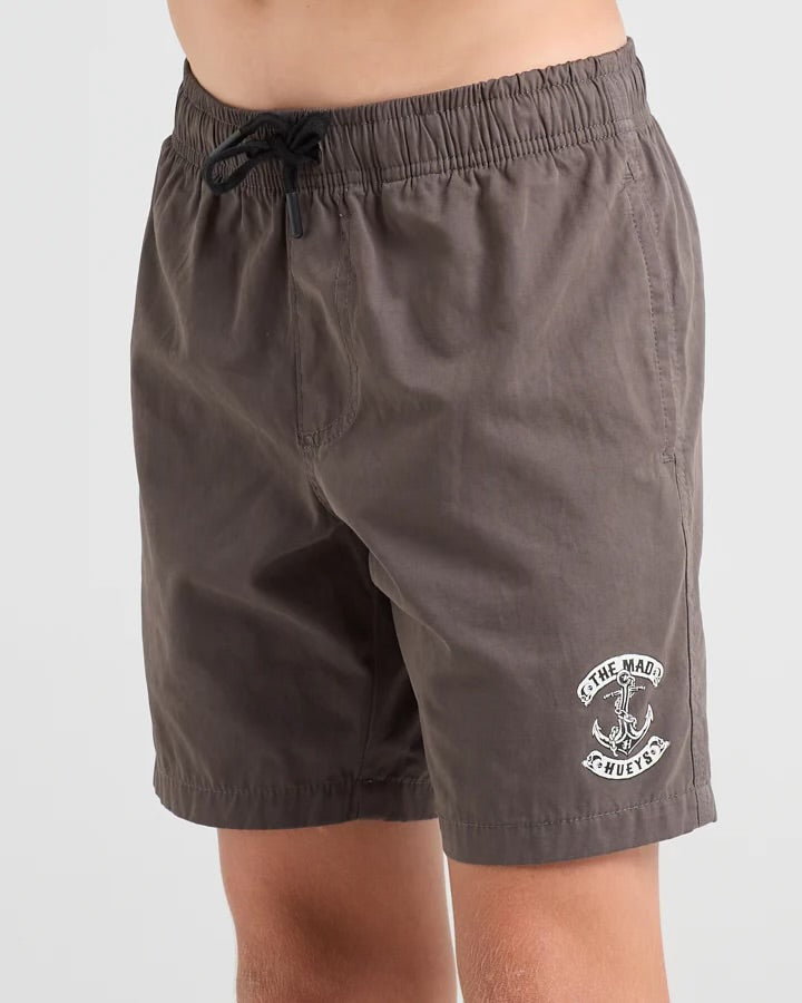 THE MAD HUEYS SKULL ANCOR YOUTH VOLLEY SHORT