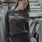 THE MAD HUEYS METAL HEART WOMENS CREW PULLOVER
