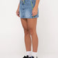 RUSTY FLIP MOMMY LOW RISE MINI DENIM SKIRT