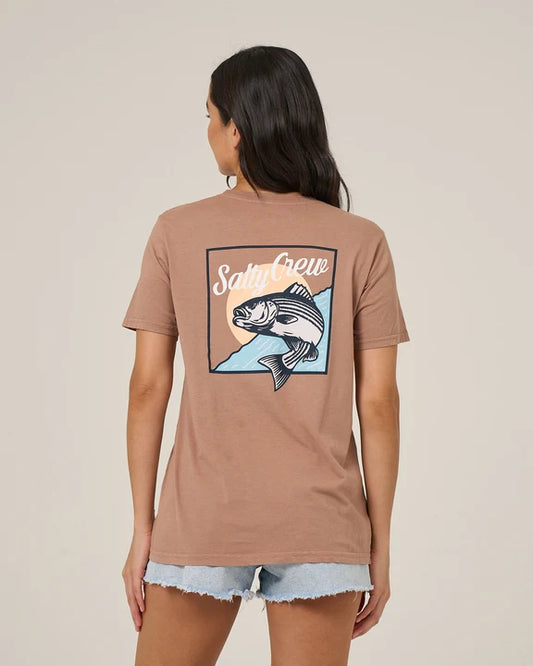 SALTY CREW WOMENS FISH STAMP SS TEE