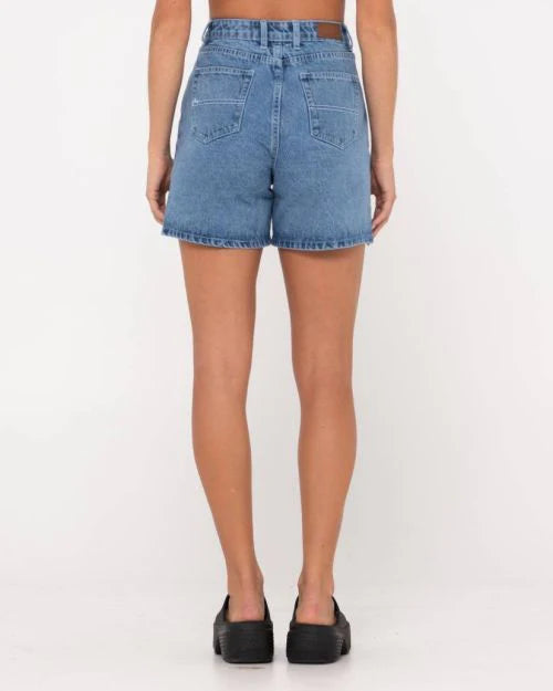 RUSTY CYPRUS HIGH DENIM SHORTS