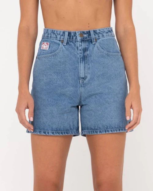RUSTY CYPRUS HIGH DENIM SHORTS