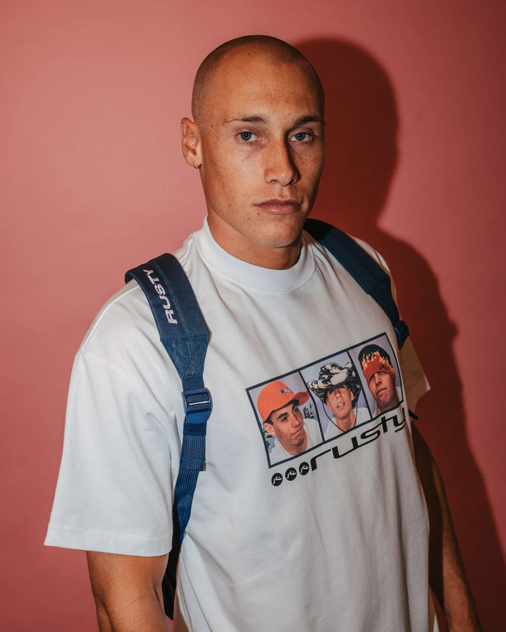 RUSTY WHITE LINES BACKPACK