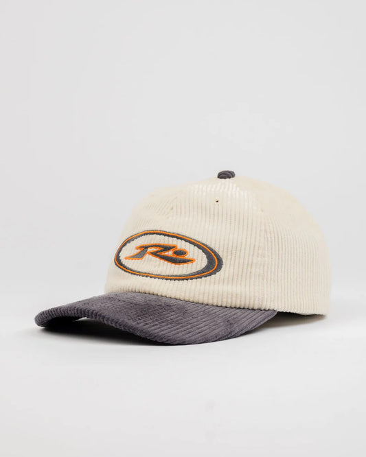 RUSTY ORBIT CORD SIX PANEL CAP