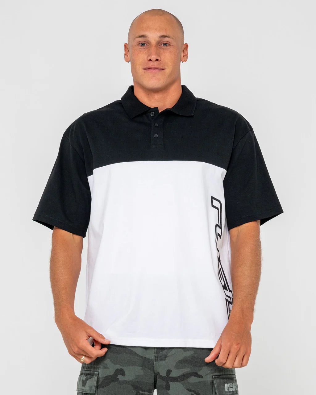 RUSTY LOCKED AND LOADED SHORT SLEEVE POLO MEN