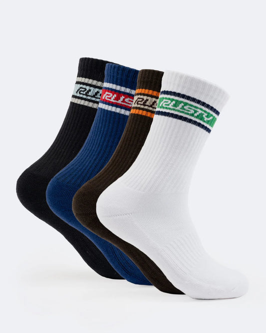 RUSTY PIT CREW MID CALF 4-SOCK PACK