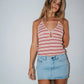 RUSTY EMMA CUT OUT SKIMMER TANK WOMEN
