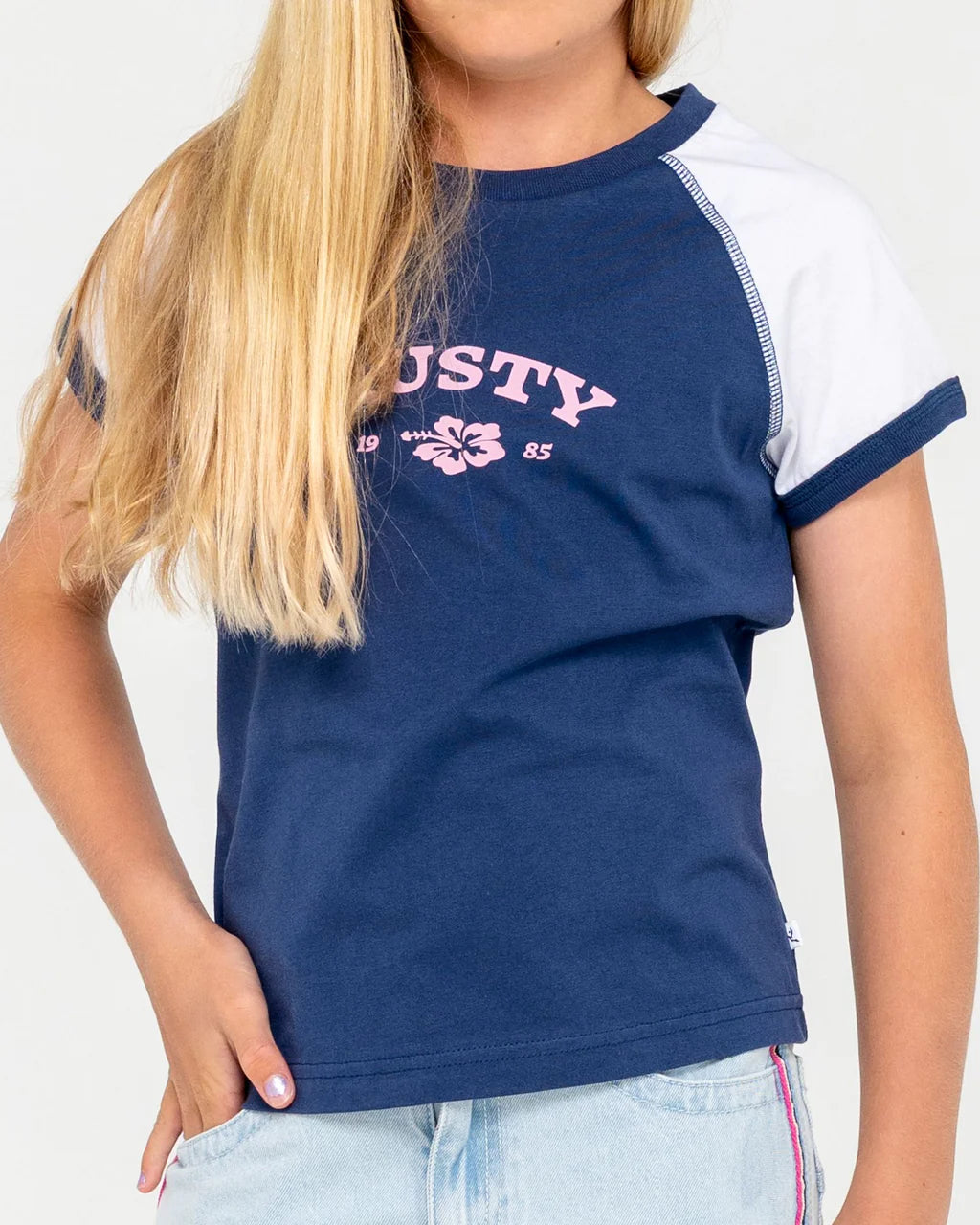 RUSTY RILEY RAGLAN BABY TEE GIRLS