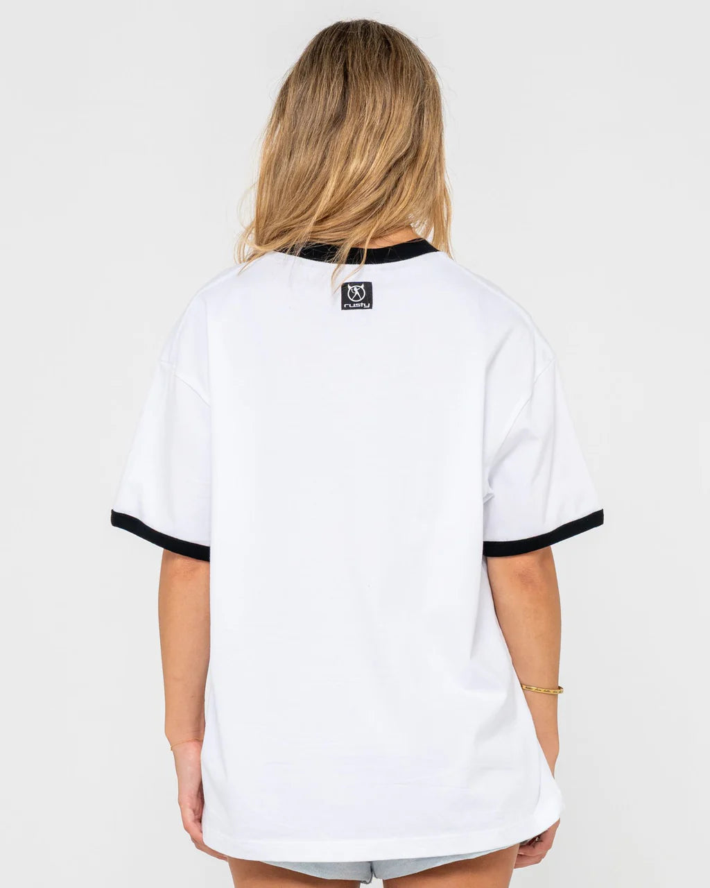 RUSTY OG RUSTY RINGER OVERSIZE TEE WOMEN