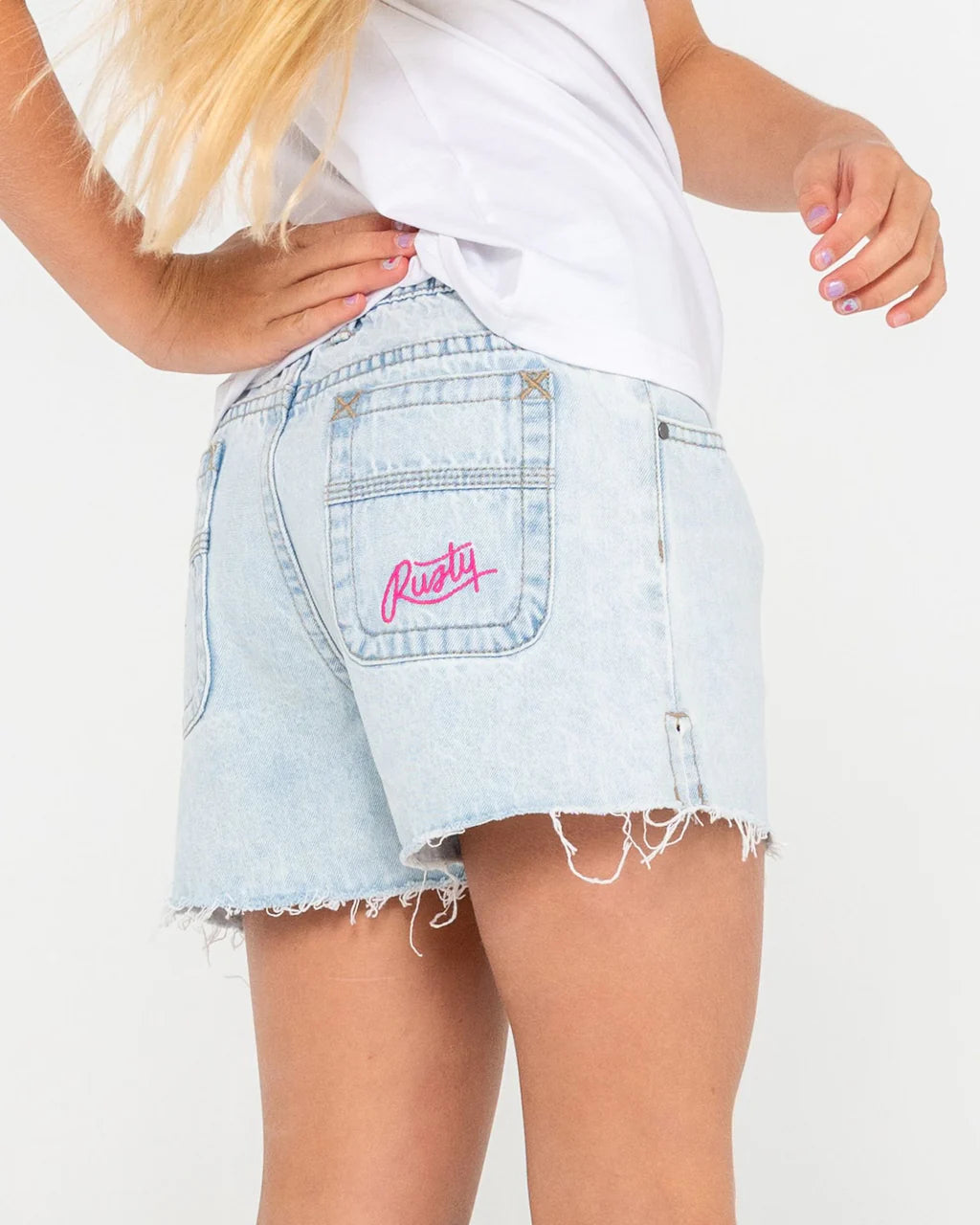 RUSTY PENNY KICK FLARE DENIM SHORT GIRLS