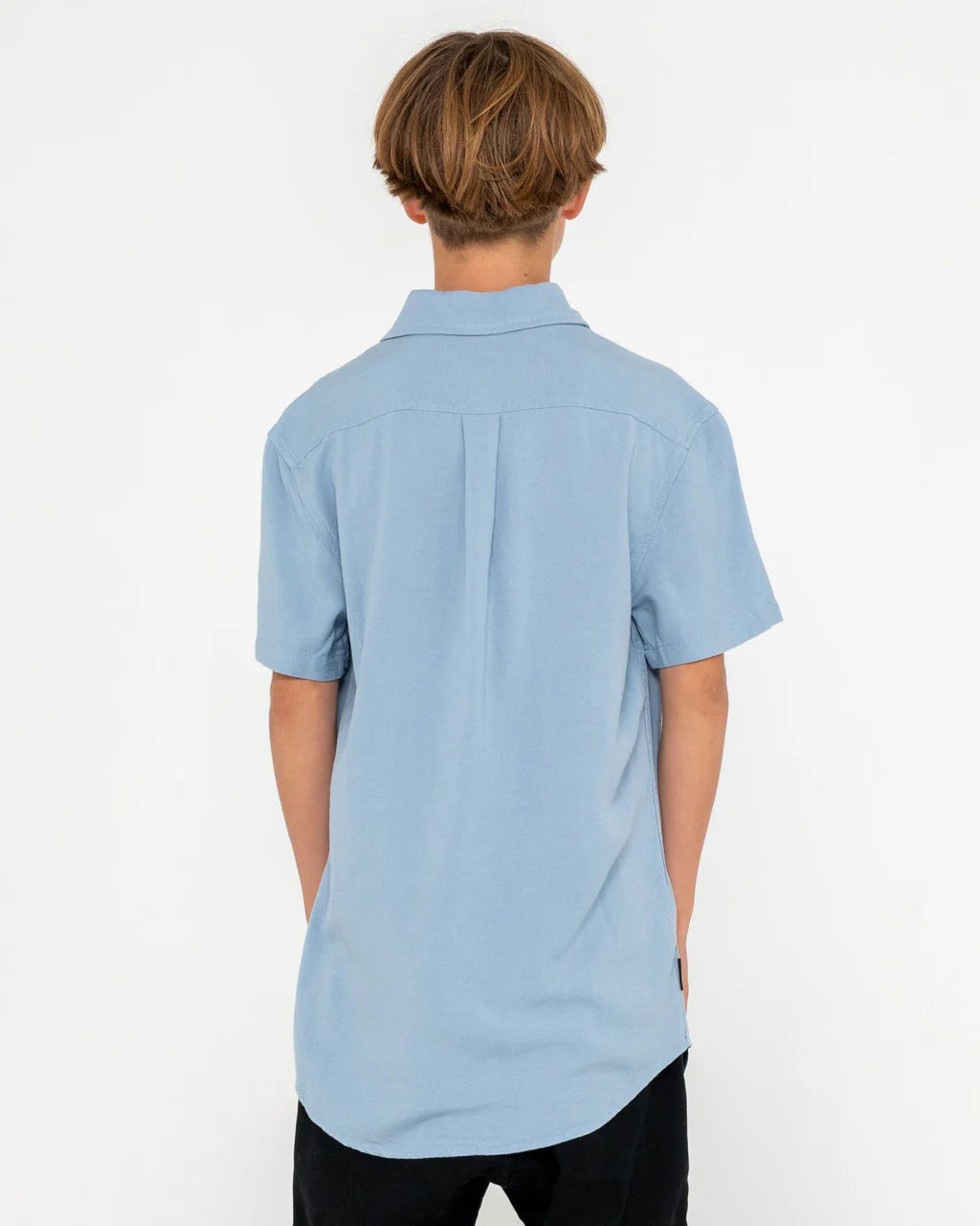 RUSTY OVERTONE SHORT SLEEVE LINEN SHIRT BOYS