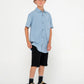 RUSTY OVERTONE SHORT SLEEVE LINEN SHIRT BOYS