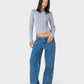 RUSTY FLIP MOMMY LOW RISE TAPELESS DENIM JEANS