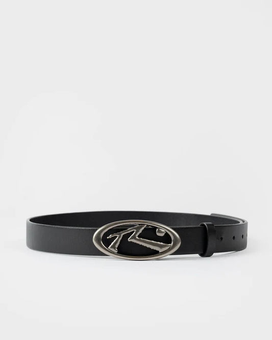 RUSTY R DOT BUCKLE LEATHER BELT