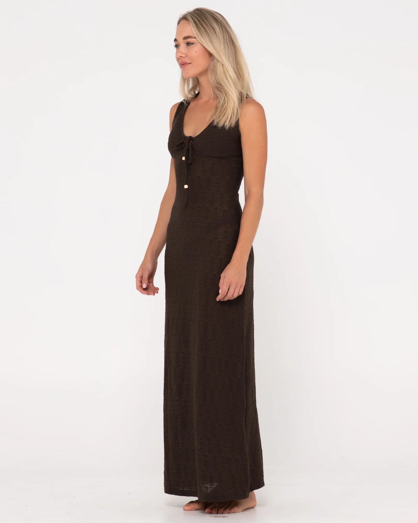 RUSTY VITA SHEER KNIT MAXI DRESS