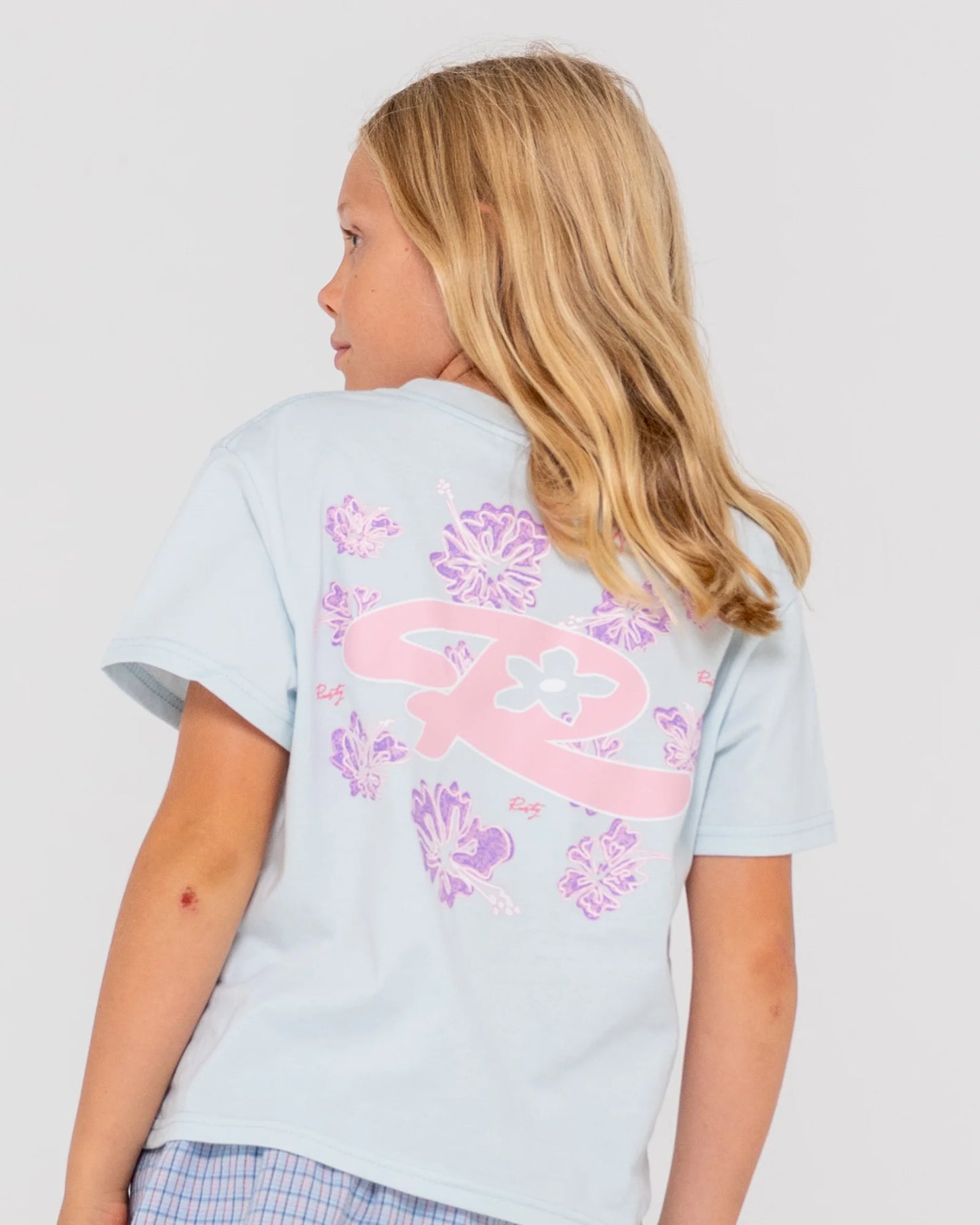 RUSTY HIBISCUS OVERSIZED TEE-GIRLS