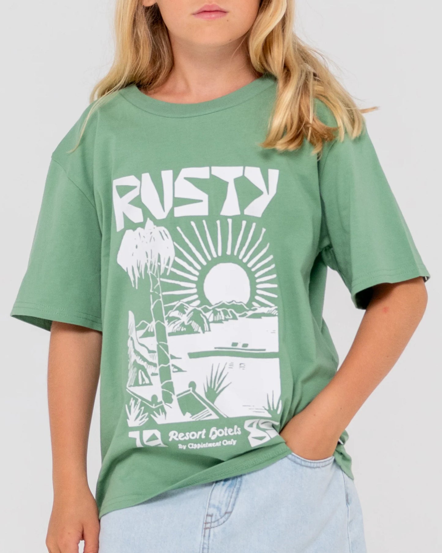 RUSTY BY THE BAY OVERSIZED TEE-GIRLS