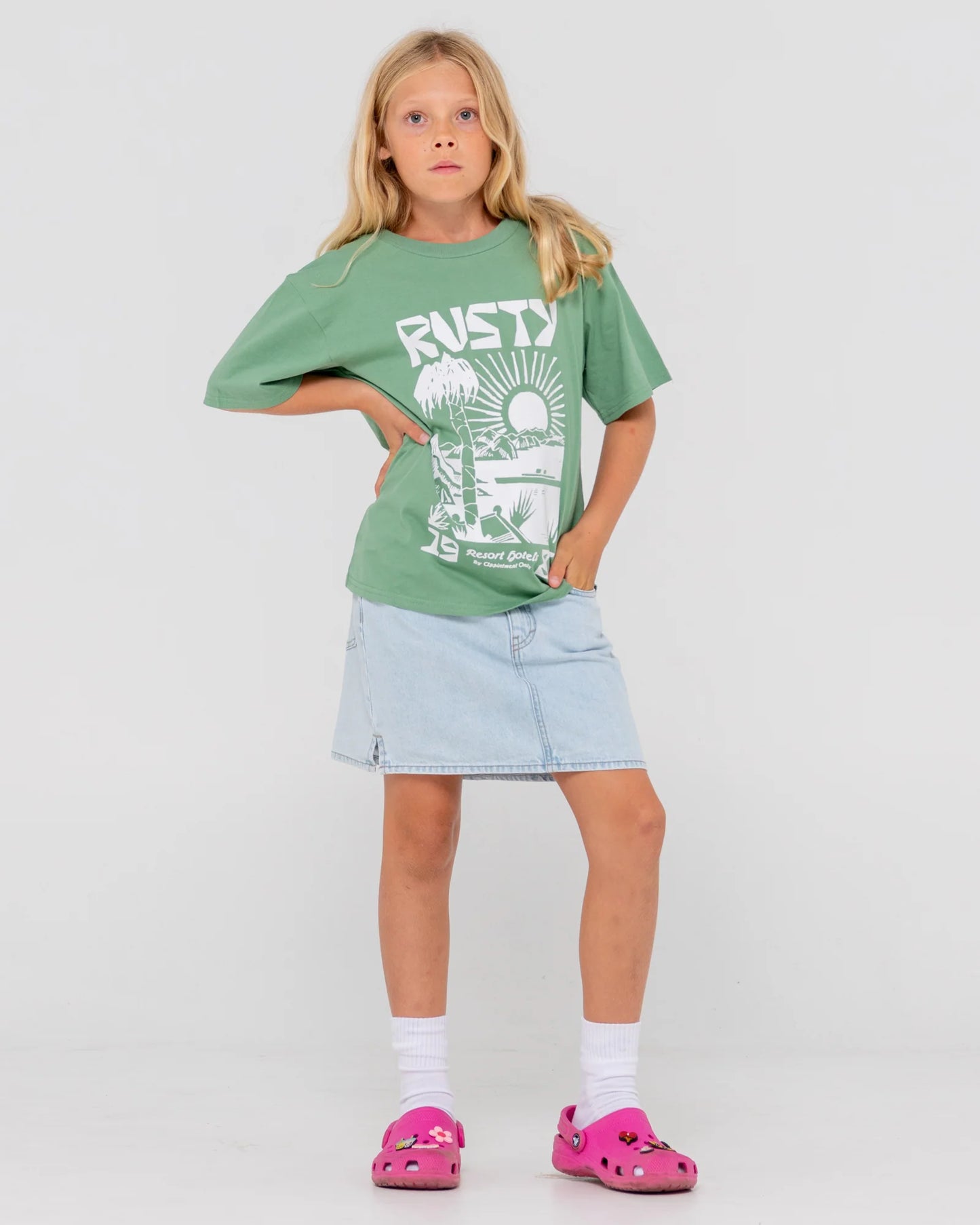 RUSTY BY THE BAY OVERSIZED TEE-GIRLS