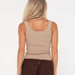 RUSTY AMELIA SCOOP KNIT SKIMMER TANK