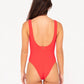 RUSTY SANDALWOOD RETRO ONE PIECE SWIMWEAR