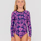 RUSTY HIBISCUS LONG SLEEVE ONE PIECE-GIRLS