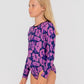 RUSTY HIBISCUS LONG SLEEVE ONE PIECE-GIRLS