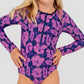 RUSTY HIBISCUS LONG SLEEVE ONE PIECE-GIRLS